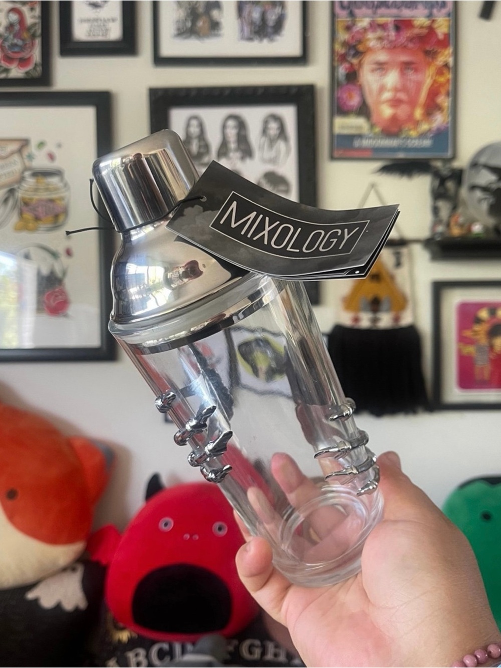 Mixology Stainless Steel & Glass Cocktail Shaker - Clear & Silver
